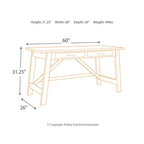 Rustic Brown Home Office Large Leg Desk