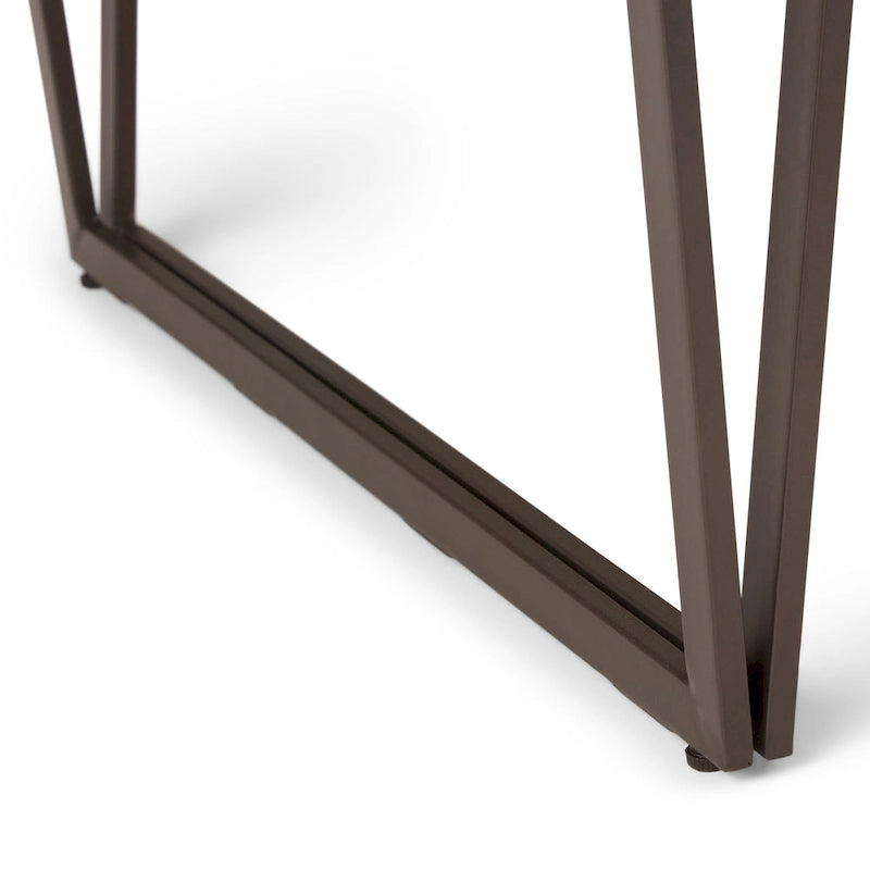 Solid Wood Industrial 66-Inch Wide Writing Office Desk Brown