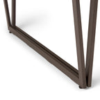 Solid Wood Industrial 66-Inch Wide Writing Office Desk Brown