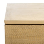 Handmade Brass-Covered Sideboard with Recycled Wood Frame