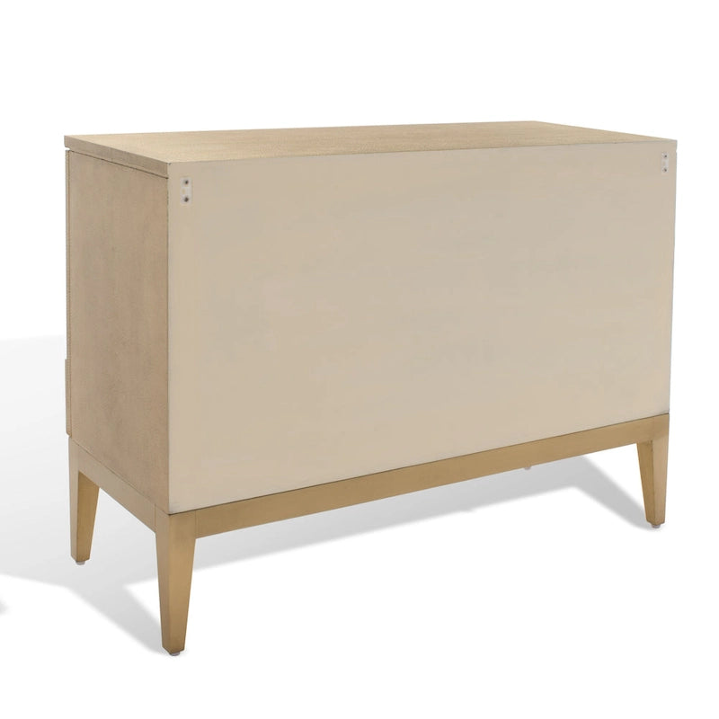 Handmade Brass-Covered Sideboard with Recycled Wood Frame