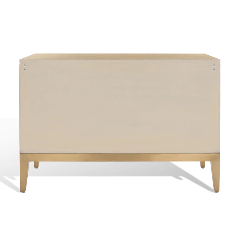 Handmade Brass-Covered Sideboard with Recycled Wood Frame