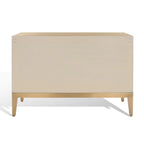 Handmade Brass-Covered Sideboard with Recycled Wood Frame