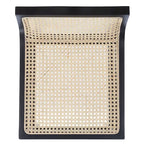 Low Back Cane Rattan Counter Stool with Beech Wood Frame