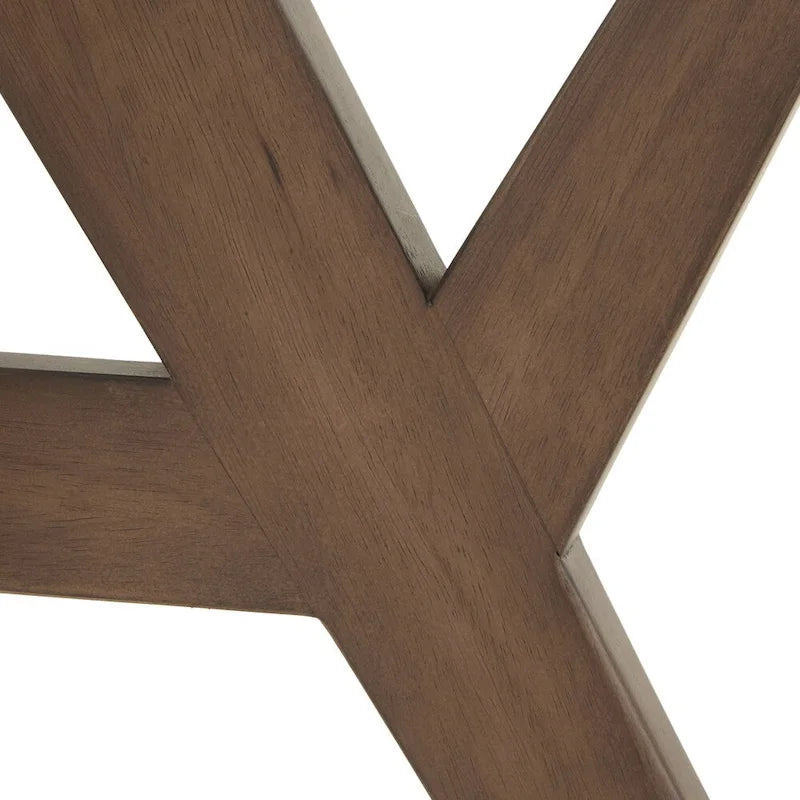 Round Mid-Century Modern Walnut Base Dining Table