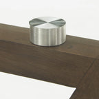 Round Mid-Century Modern Walnut Base Dining Table