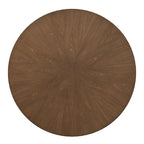 Round Mid-Century Modern Walnut Base Dining Table