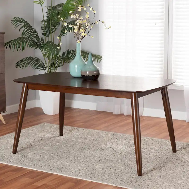 Mid-Century Modern Finished Wood Dining Table