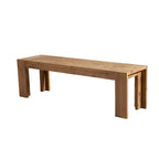 Solid Acacia Wood Bench with Bracket Legs Brown 18x58x16 in