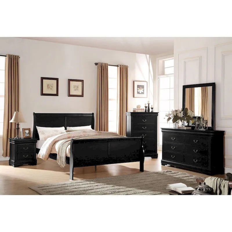 6-Drawer Bedroom Dresser with Stylish Nickel Handles