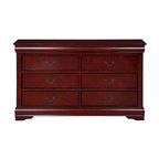 6-Drawer Bedroom Dresser with Stylish Nickel Handles