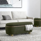 Storage Ottoman Bench, Upholstered End of Bed Ottoman Bench with Storage and Seating, Large Blanket Storage Bench