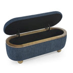 Storage Ottoman Bench, Upholstered End of Bed Ottoman Bench with Storage and Seating, Large Blanket Storage Bench