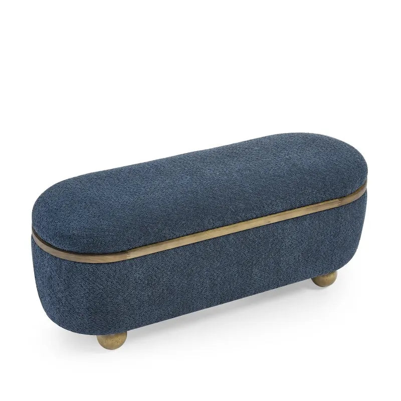 Storage Ottoman Bench, Upholstered End of Bed Ottoman Bench with Storage and Seating, Large Blanket Storage Bench