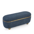 Storage Ottoman Bench, Upholstered End of Bed Ottoman Bench with Storage and Seating, Large Blanket Storage Bench