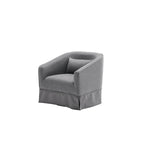 Swivel Barrel Chair With Ottoman, Swivel Accent Chairs Armchair for Living Room