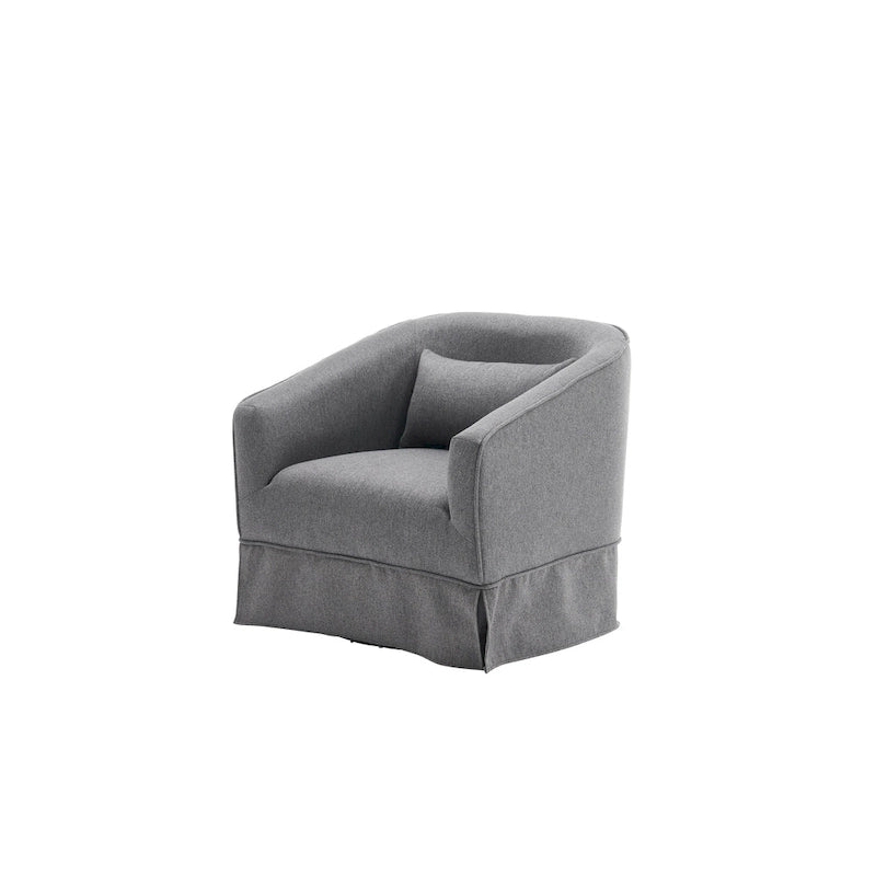 Swivel Barrel Chair With Ottoman, Swivel Accent Chairs Armchair for Living Room