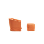 Swivel Barrel Chair With Ottoman, Swivel Accent Chairs Armchair for Living Room