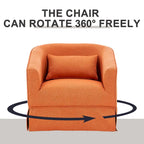Swivel Barrel Chair With Ottoman, Swivel Accent Chairs Armchair for Living Room