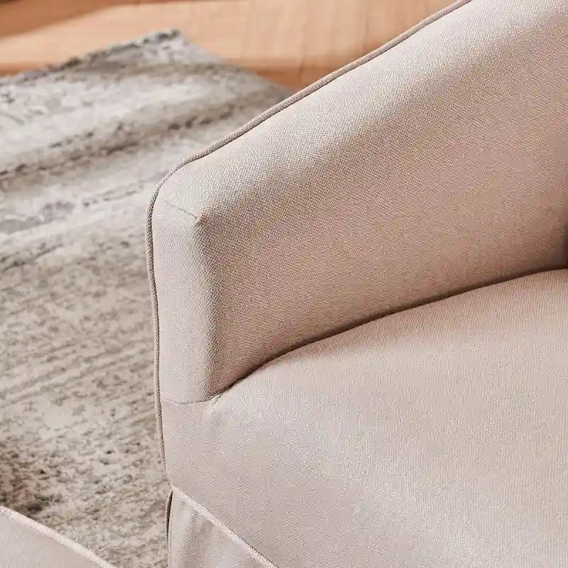 Swivel Barrel Chair With Ottoman, Swivel Accent Chairs Armchair for Living Room