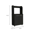 Modern Kitchen Cabinet Microwave Cart with 1 Shelf and 2 Doors
