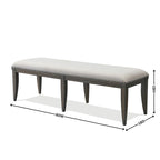 Upholstered Dining Bench, Beige