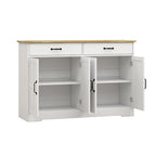 Farmhouse Buffet Cabinet Storage Sideboard with 2 Drawers and 4 Doors
