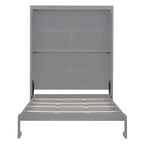 Queen Size Murphy Wall Bed with Two-Layer Cabinet and Mattress Holder
