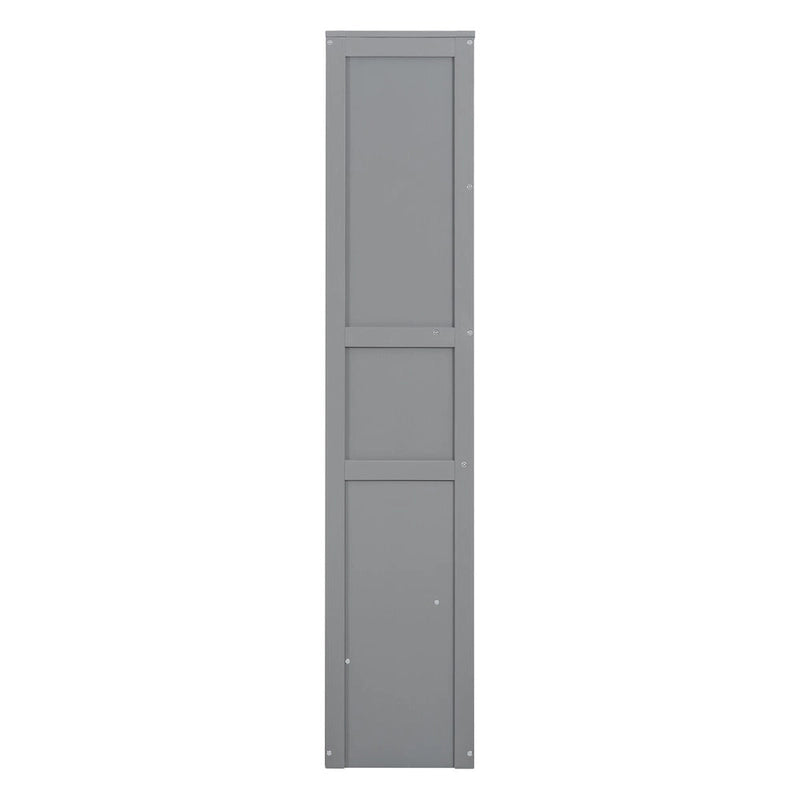 Queen Size Murphy Wall Bed with Two-Layer Cabinet and Mattress Holder