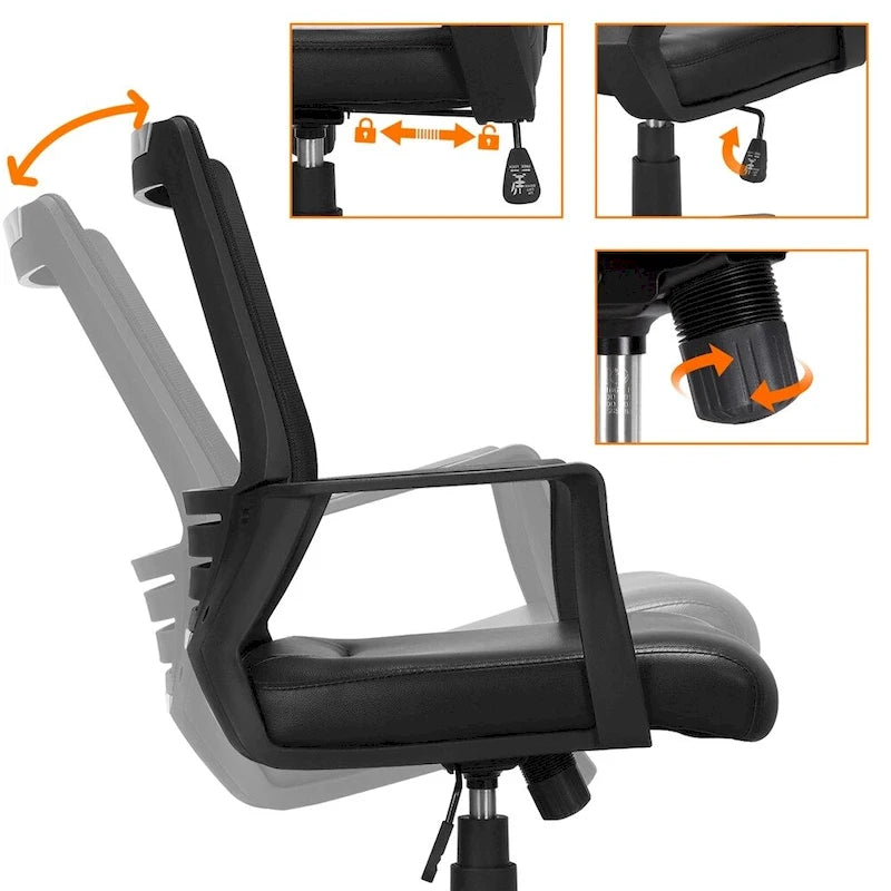Adjustable Ergonomic Mesh Office Chair with Lumbar Support