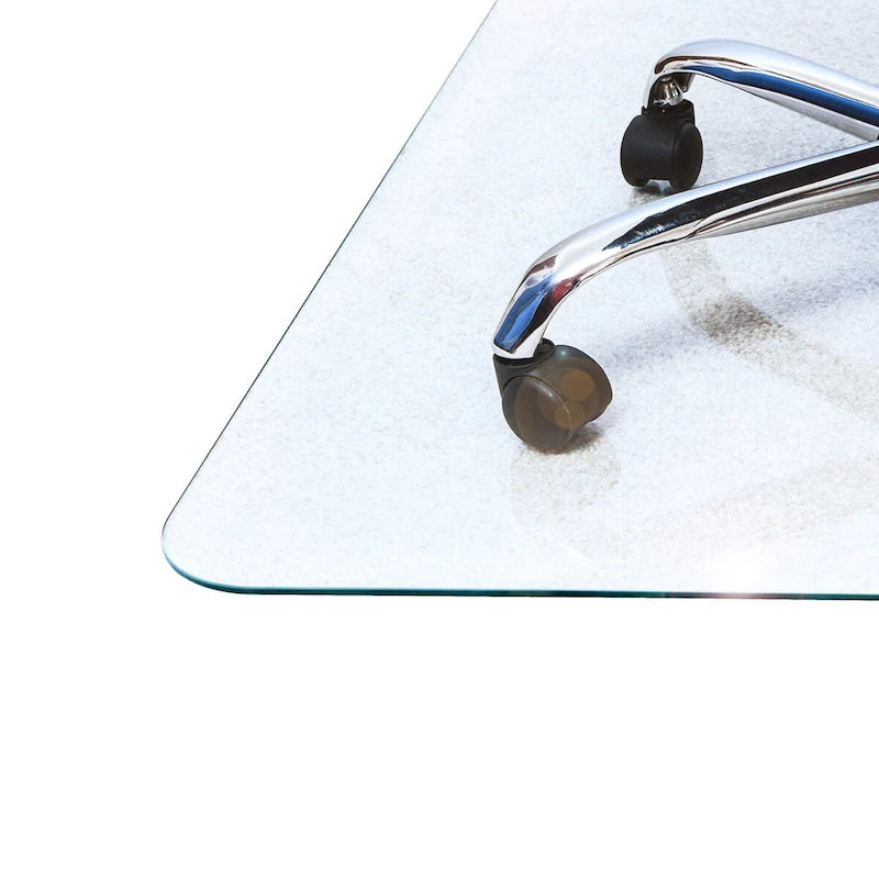 Heavy Duty Glass Chair Mat for Hard Floors & Carpets - 48 x 60