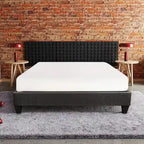 Dark Gray Linen Fabric Upholstered Platform Bed Frame