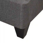 Dark Gray Linen Fabric Upholstered Platform Bed Frame