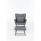 Rocking Chair, Glider Chair, Rocking Accent Chair with Lumbar Pillow and Ottoman for Nursery/Living Room/Bedroom
