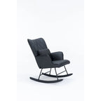 Rocking Chair, Glider Chair, Rocking Accent Chair with Lumbar Pillow and Ottoman for Nursery/Living Room/Bedroom